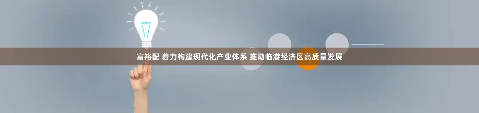 富裕配 着力构建现代化产业体系 推动临港经济区高质量发展
